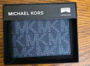 Michael Kors Jet Set Men’s Slim Billfold Wallet Blue. New With Tags