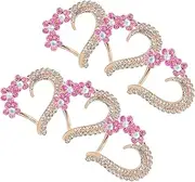 AUTSUPPL 10Pcs Heart Rhinestone Applique Patches Sparkling Alloy Decor for Clothing Handbags DIY Projects Lightweight Crafting Accessories to Enhance Outfits