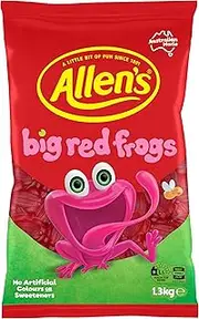 Allen's Red Frogs Alive Lollies Bulk Bag, 1.3 Kilograms
