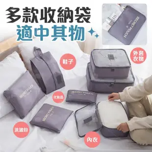 【WEPAY居家首選】旅行收納袋-六件組(旅行袋 盥洗收納包 收納袋 衣物分類袋 飛機包 行李收納)