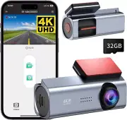 Dash Cam 4K Front Dash Camera for Cars 2160P WiFi Dashcam with APP Wireless Car
