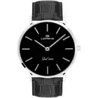 Men's Watch Lorenz Vintage Style Glass Sapphire, Case Slim 38mm Leather Strap