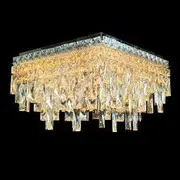Delessi Perugia 30W LED Crystal Square CTC Light 450x450mm - Chrome