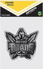 Gold Coast Titans NRL Chrome Car Decal Sticker