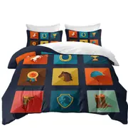 Dressage Horse Riding Panel Quilt Cover