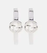 [Gucci] Gucci Interlocking G sterling silver hoop earrings One Size silver