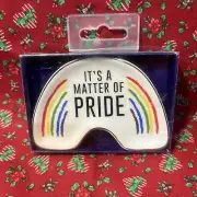 NEW "It's A Matter of Pride" Rainbow Trinket Dish - Pride