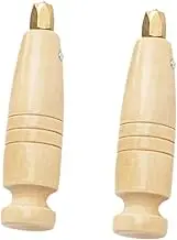 EXAOMBLE Wooden Handle Awl Set Multi-Purpose Leather Repair Tool Woodworking Stitching Accessory Kit