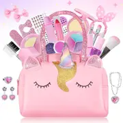 Kids Makeup Kit for Girl, Girls Makeup Kit with Cute Unicorn Bag, Real Make up Set Age 6 7 8 9 10 11 12