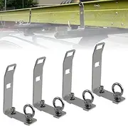 RYANSTAR RACING 4-Pack Load Stops Replacement T-Slot Truck Cross Bars - 304 Stainless Steel with Black Coating - Roof Rack Accessories for Ladders, Firewood, Skis, Kayaks, Surfboards