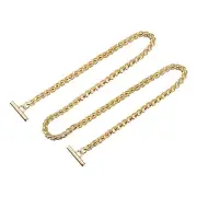 Iron Flat Chain Strap, 43" Handbag Purse Chain Strap DIY Bag Replacement, Gold