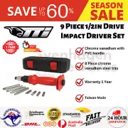 TTI 9 PIECE 1/2IN DRIVE IMPACT DRIVER SET TTIBID9PC