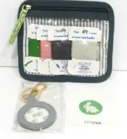 Planet Earth Grey Key fob Needlepoint Kit with Bunny Rabbit Insert, threads, bag