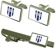 [Select Gifts] Reykjavik City Iceland Flag Cufflinks Tie Clip Box Gift Set