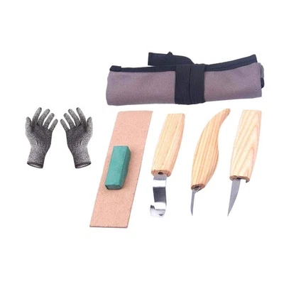 6 Pcs Engraving Tool Set Wood Craft Tools Kit Hand Carving Chisel