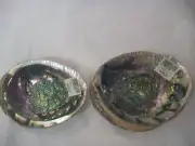 2 pcs Set Large Abalone Seashell Sea Snail Shell Smudge Smudging Bowl décor