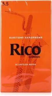D'Addario Rico Baritone Saxophone Reeds - 3.5 (25-pack)