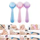 1X Handheld Round Head Washing Brush Nail Art UV Gel Dust Clean Brush Cap Too FN