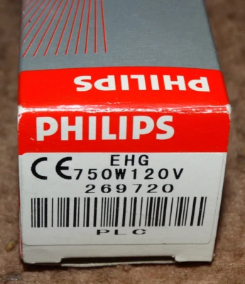 1 EHG PHILIPS Quartz halogen Stage PAR Spot Lamp New in box 750 Watts 120 Volts