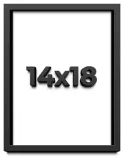 14x18 Shadow Box Frame Black | 2 Inches Deep Real Wood Contemporary Shadowbox Di