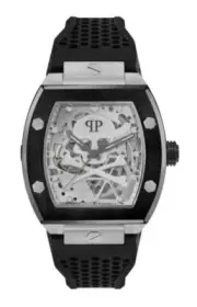 Philipp Plein The $keleton(PWBAA2023)Men's Black/Silver Skeleton Automatic Watch