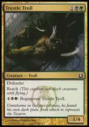 1x FOIL Trestle Troll Return to Ravnica MtG Magic Gold Common 1 x1 Card Cards