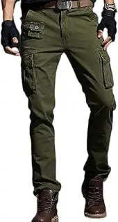 [HanzhuoLG] Men Cargo Overalls Military Tactical Outdoor Pants Work Casual Combat Offroad Army Male Clothing Baggy Big Size Long Trousers For Men's Military green M