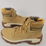 Caterpillar Invader Hi Steel Toe Work Boot Tan Honey Reset Men's Size 11.5 New