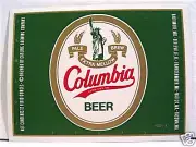 Columbia Beer Bottle Label Belleville Il Old Stock