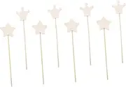 MUSISALY Unfinished Fairy Sticks Wooden Set 8pcs Sticks Hand Painting for Boys and Girls Party Craft