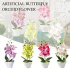 ABS Artificial Butterfly Orchid Flower Home Decor Simulation Potted Plants