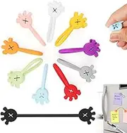 10 Pcs Reusable Cable Organizer, Silicone Magnetic Cable Ties, Elastic Cord Organizer, USB Cable Manager, Earbuds Cords Winder, Fridge Magnets, Food Sealing, Storage Keys, Bookmarks, Colorful