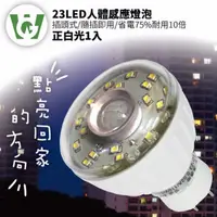 在飛比找PChome24h購物優惠-23LED節能減碳感應燈泡(插頭型)(正白光)