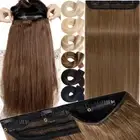 CLEARANCE Invisible Clip in Remy Human Hair Extensions One Piece 3/4 Full Head