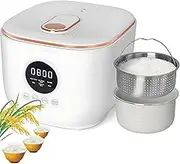 Low Sugar Rice Cooker, Mini Rice Cooker 3l, Non-Stick Inner Pot with Steamer Basket, 5-in-1 Multi-Cooker, 24h Delay Timer & 8h Keep Warm, Compact Electric Rice Cooker for 1-4 People, Bpa-Free