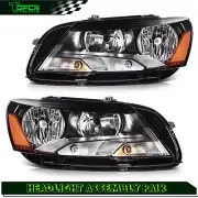 Headlights Assembly Fits 2012 13 14 2015 Volkswagen Passat Black Left+Right (for: Volkswagen)