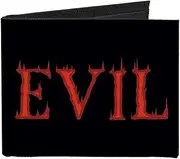 [Buckle-Down] Men's Standard Canvas Bifold Wallet Evil Quote, 4.0" x 3.5"