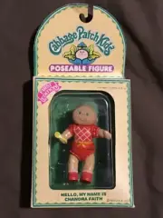 VTG! 1984 Cabbage Patch Kids 1st Edition 4" Tall Poseable Figure Chandra Faith
