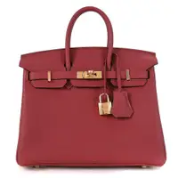 在飛比找PChome24h購物優惠-HERMES BIRKIN 25CM Togo 牛皮柏金包(