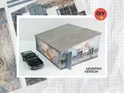 DIY Car service garage building Scale 1:24 Diorama model kit Size 1/24