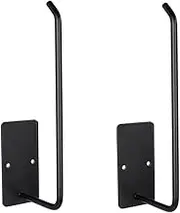 Multifunctional 2-Piece Storage Rack - lid Holder, hat Holder, Toilet Paper Holder, Kitchen Stainless Steel Paper Towel Holder, with Adhesive or drilled Hooks /581(Black)
