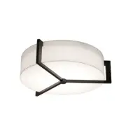 AFX APF1214MB-LW Apex 2 Light 15"W Flush Mount Drum Ceiling - Brown