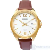 在飛比找蝦皮購物優惠-SEIKO 精工表 SUR216P1手錶 白面 金框 日期 