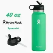 WEEKEND SALE Hydro Flask Water Bottle Stainless steel Wide Mouth Straw Lid 40oz