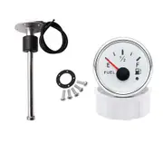 175mm 240-33ohms Fuel Level Sensor Sender+White 52mm Fuel Level Gauge for Boat Car Truck ATV