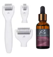 Micro-Needle Face & Body DERMA ROLLER 3 PIECE SET & Tranexamic Acid Serum 30ml
