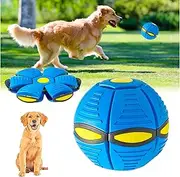 Ancientflow Doggy Disc Ball for Small Dogs - Pop Up Ball with Lights, Pet Toy Flying Saucer (A)