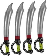 LOLIPPYY 4pcs Inflatable Pirate Swords Water for Pirate Theme Parties Safe Lightweight for Birthdays Halloween Cosplay Summer Pool Fun