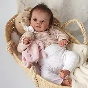 BNNPUU Reborn Doll Girls Lifelike Baby Doll 46 cm Blue Eyes Toddler Female Doll