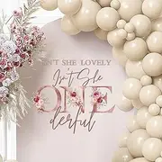 Isn't She Onederful Decal for Balloon Arch - Isn't She Onederful Birthday Decorations,Isnt She Lovely Isnt She Onederful First Birthday Decorations,Stickers for Baby Girl 1st Birthday Party Backdrop